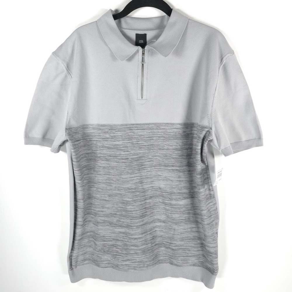 NWT RIVER ISLAND 1/4 Zip Knit Polo Shirt Size‎ XL